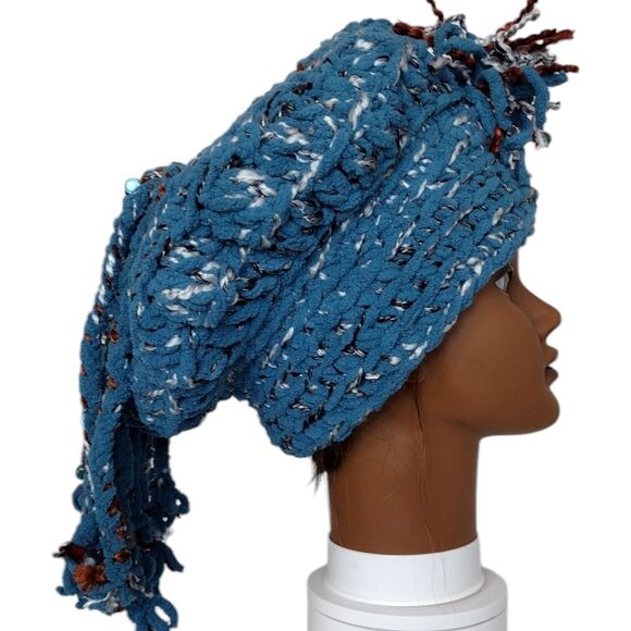 Slouchy Boho Hat OOAK Handmade Crochet Free Hand Women's One Size - Picture 3 of 10